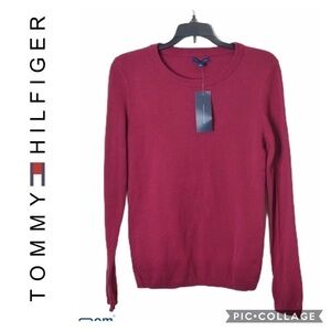 Tommy Hilfiger Maroon Crewneck Sweater NWT Small